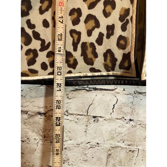 J. Crew Wool Cardigan Womens Small Brown Cheetah Leopard Lightweight Open Front - Picture 9 of 13